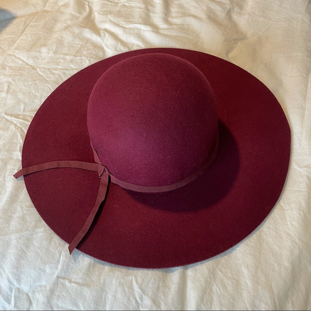 Old Navy Wool Floppy Hat - Burgundy